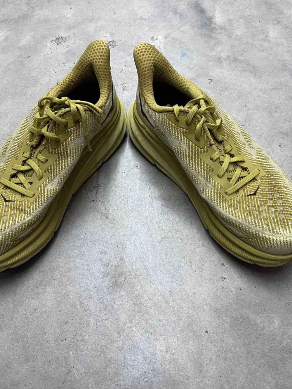 Hoka One One Men's Yellow Athletic Running Shoes
